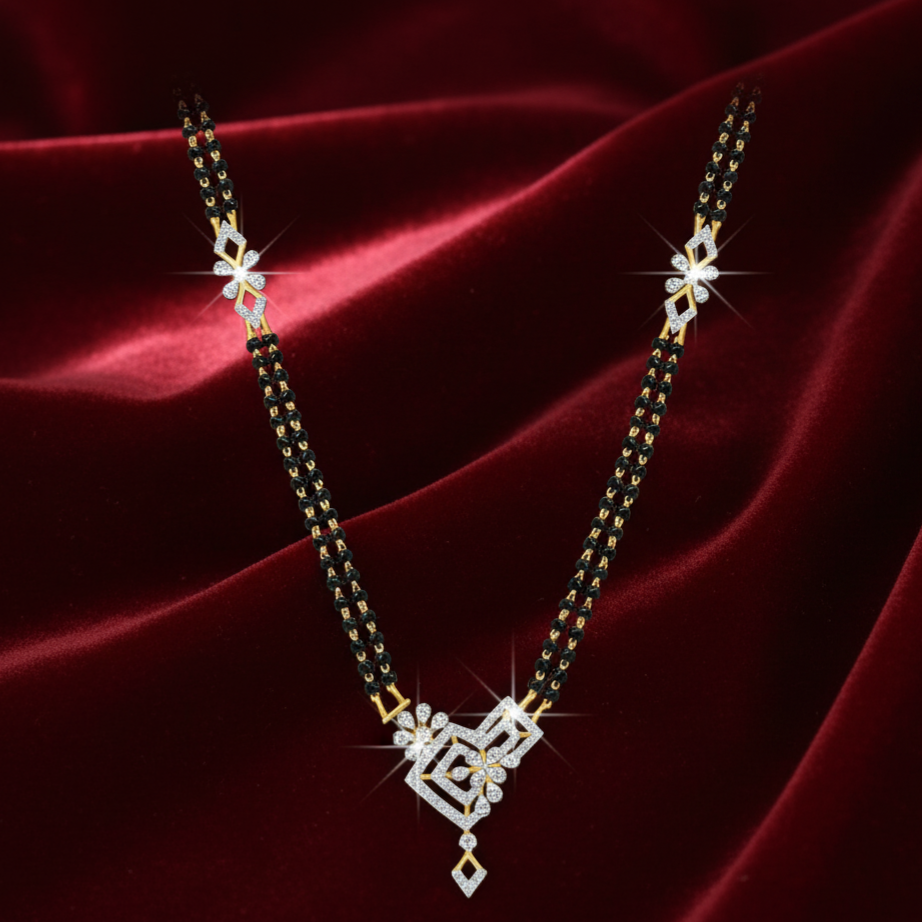 Sleek Gold Diamond Tanmaniya for Modern Styling