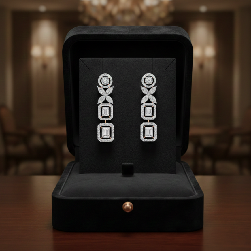 Solenne Shine Diamond Danglers