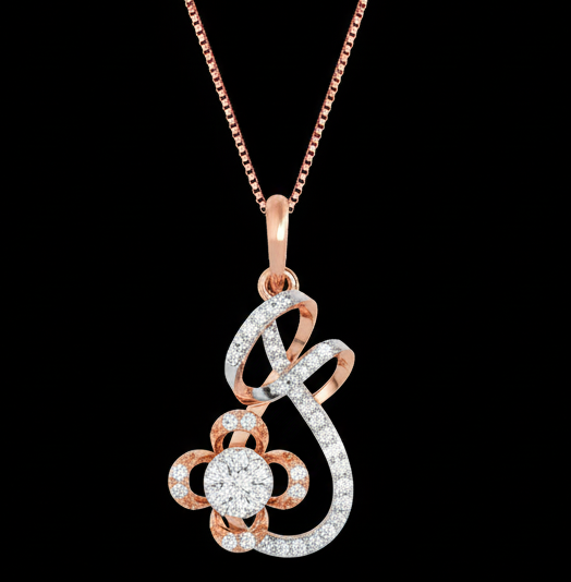 Dainty Elegant Diamond Pendant