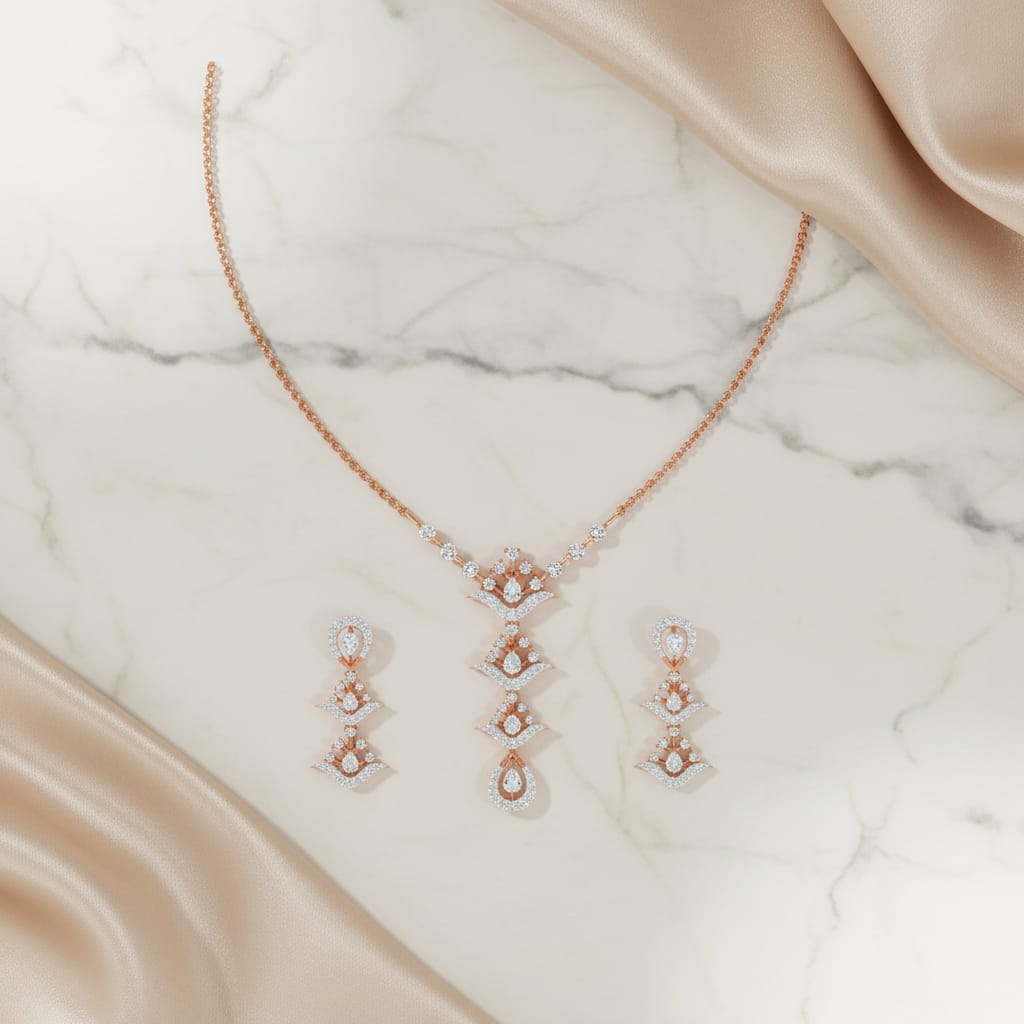 Imperial Diamond Radiance Necklace Set