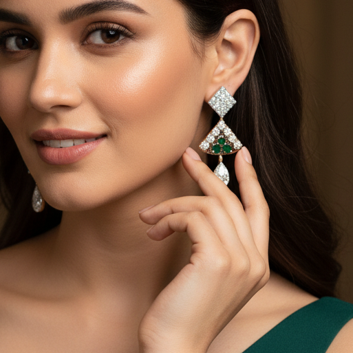 Empress Glow Diamond Danglers - 3