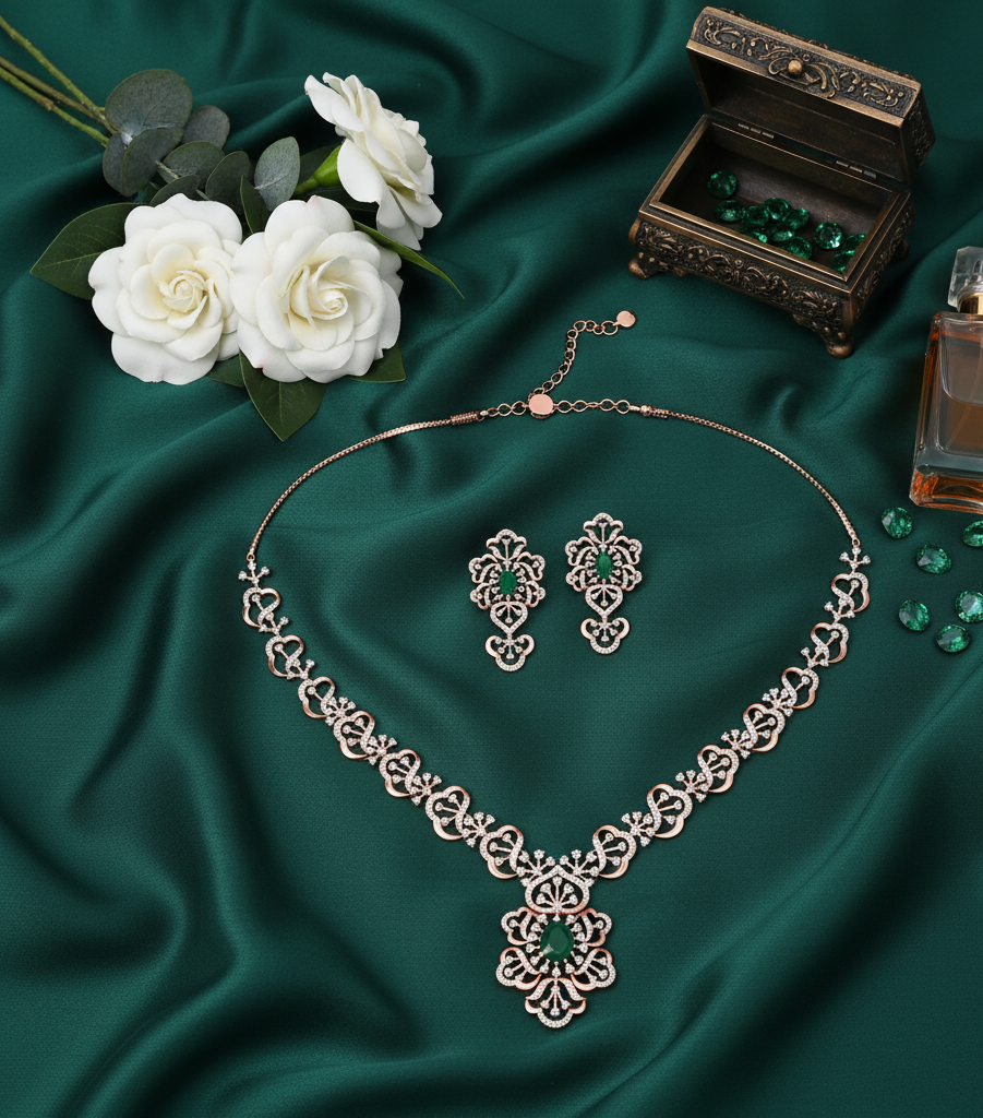 Elite Beauty Diamond Necklace for Bridal Dressing - 3