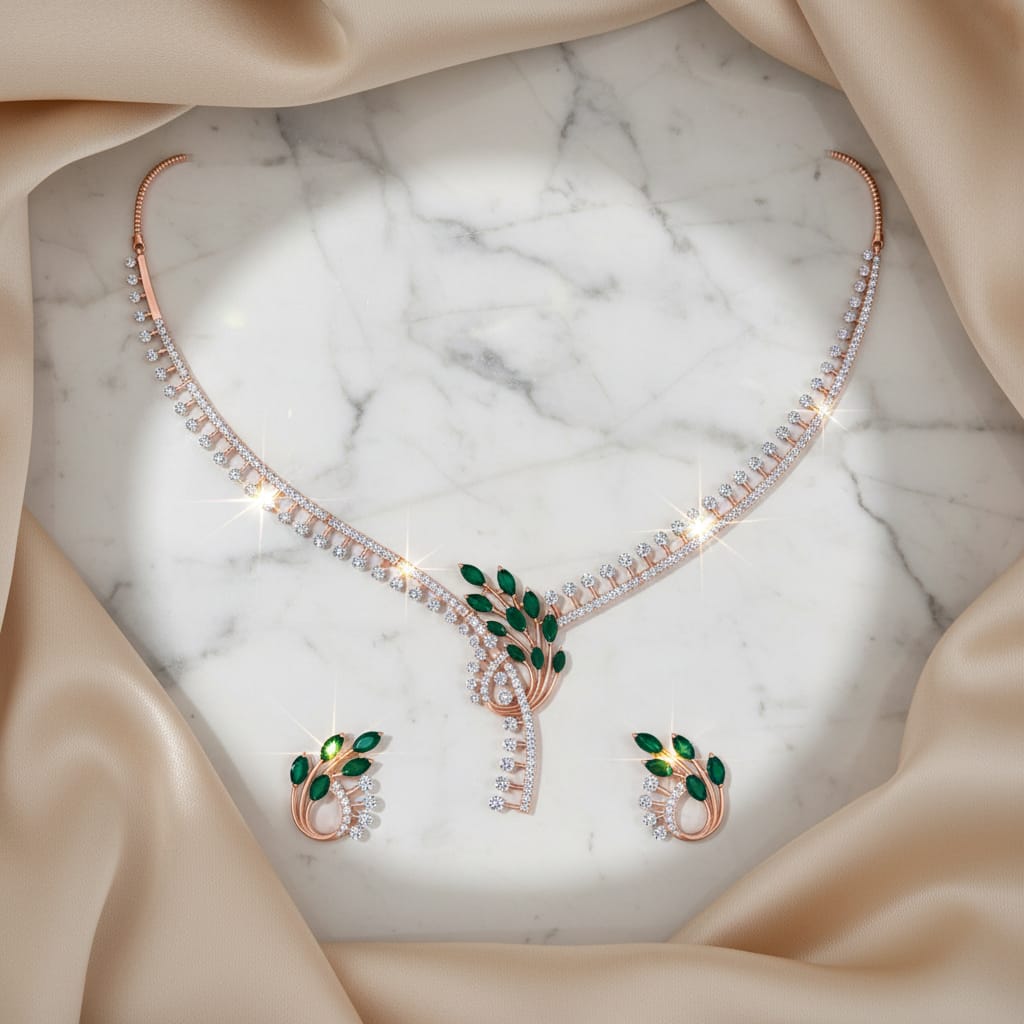Imperial Diamond Glow Necklace Set