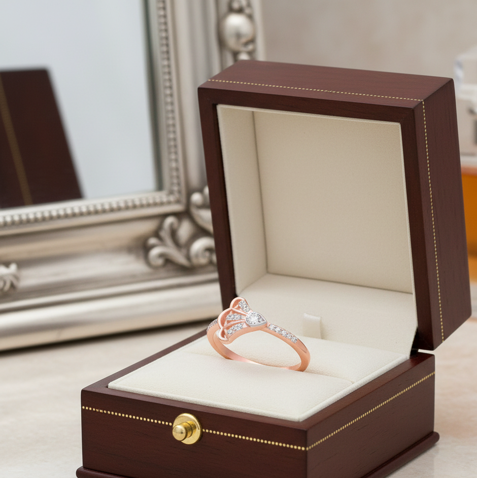 Luxe Regal Crown Bloom Diamond Ring