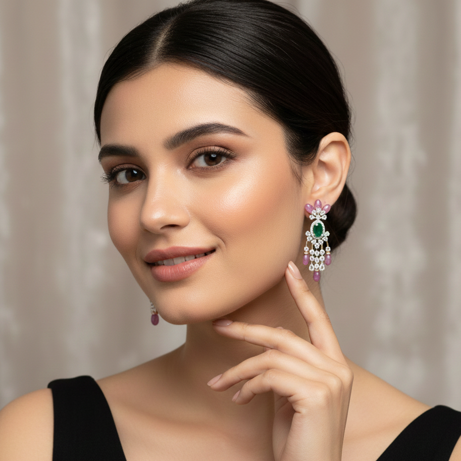 Classic Spark Diamond Dangle Earrings