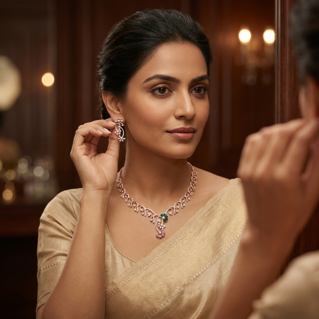 Divine Diamond Elegance Necklace Set