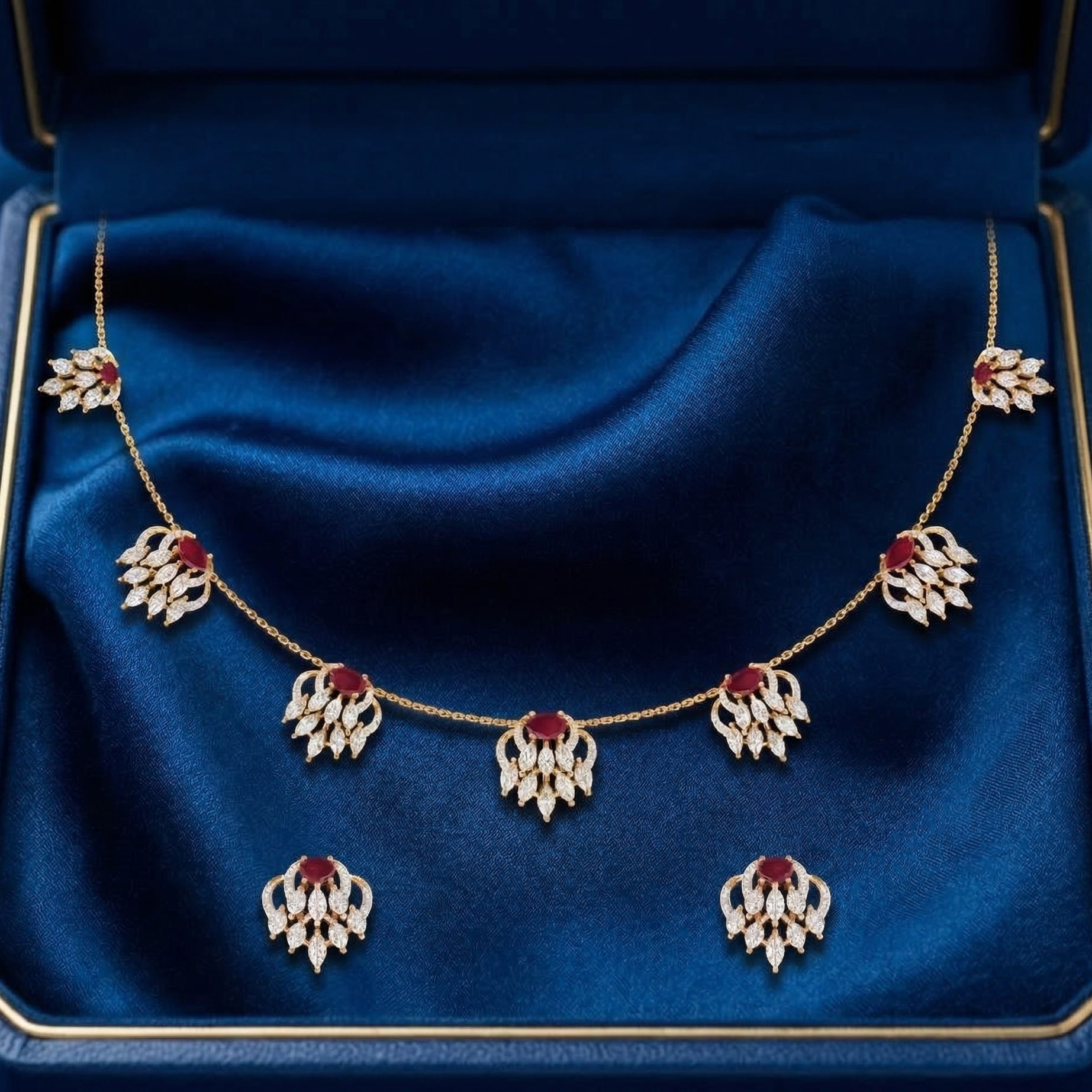 Luxury Diamond Glow Necklace Set