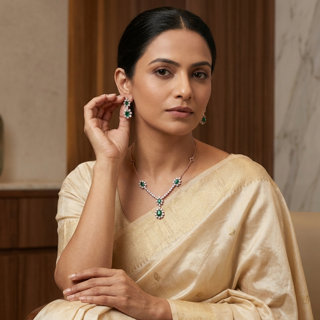 Grand Diamond Elegance Necklace Set - 4