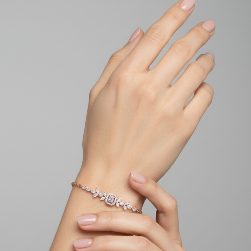 Prism Drift Diamond Chain Bracelet