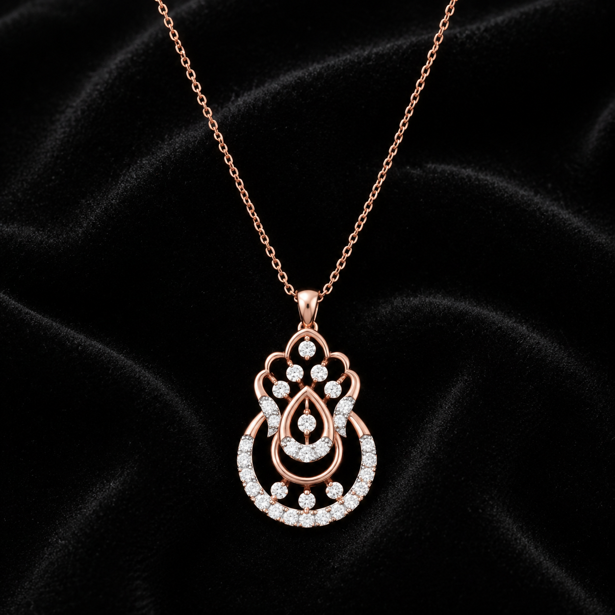Crown Style Diamond Pendant