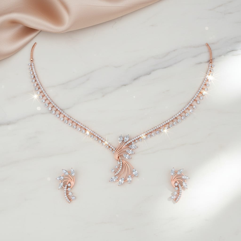 Ethereal Diamond Classic Necklace Set