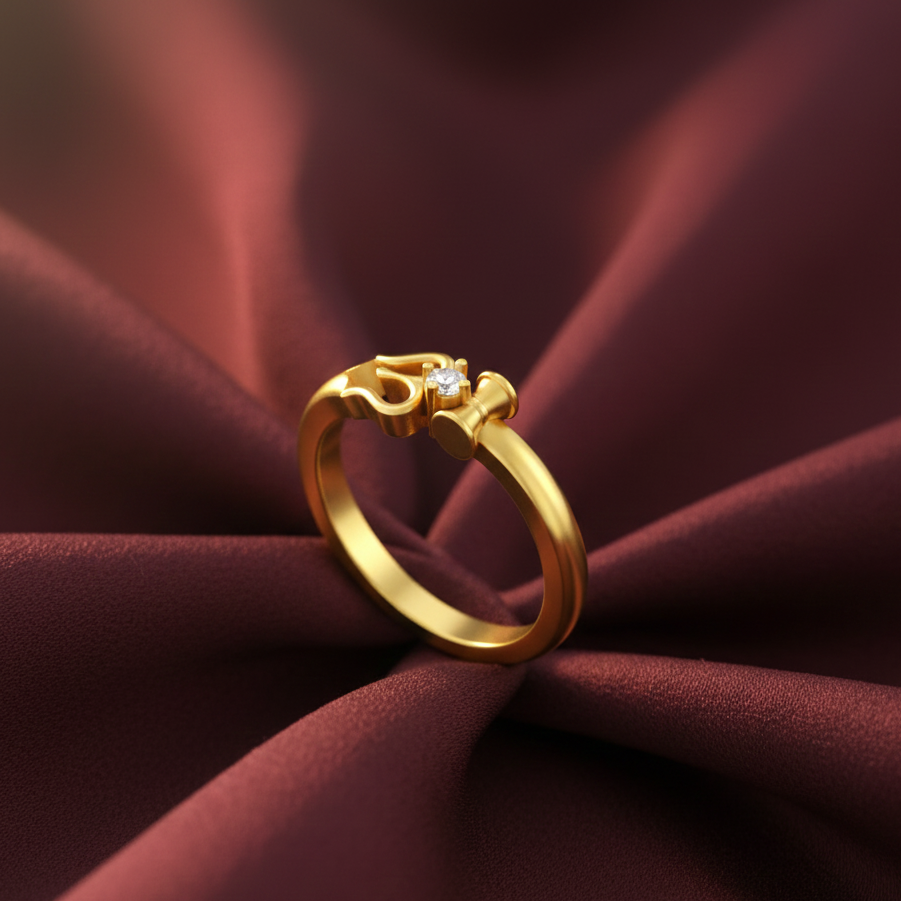 Regal Bloom Crest Diamond Ring