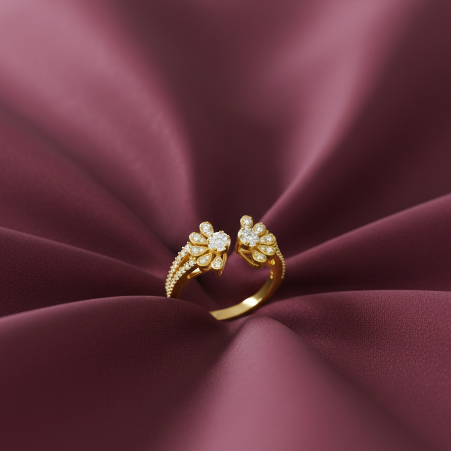 Diamond Regal Ivy Crest Ring - 3
