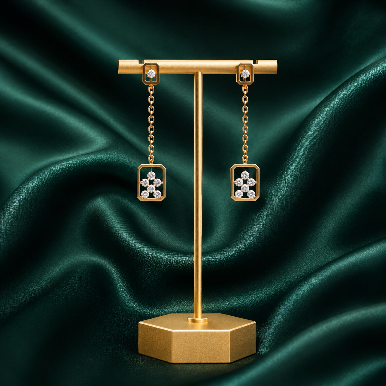 Radiant Flow Diamond Earrings