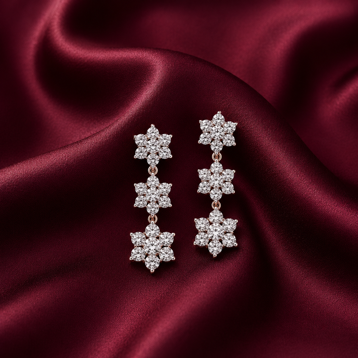 Sparkling Diamond Dangler Fashion Earrings