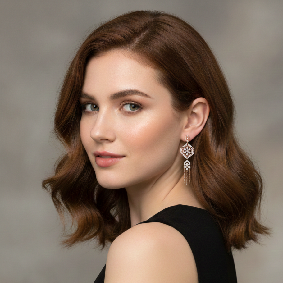 Orphina Glow Diamond Danglers