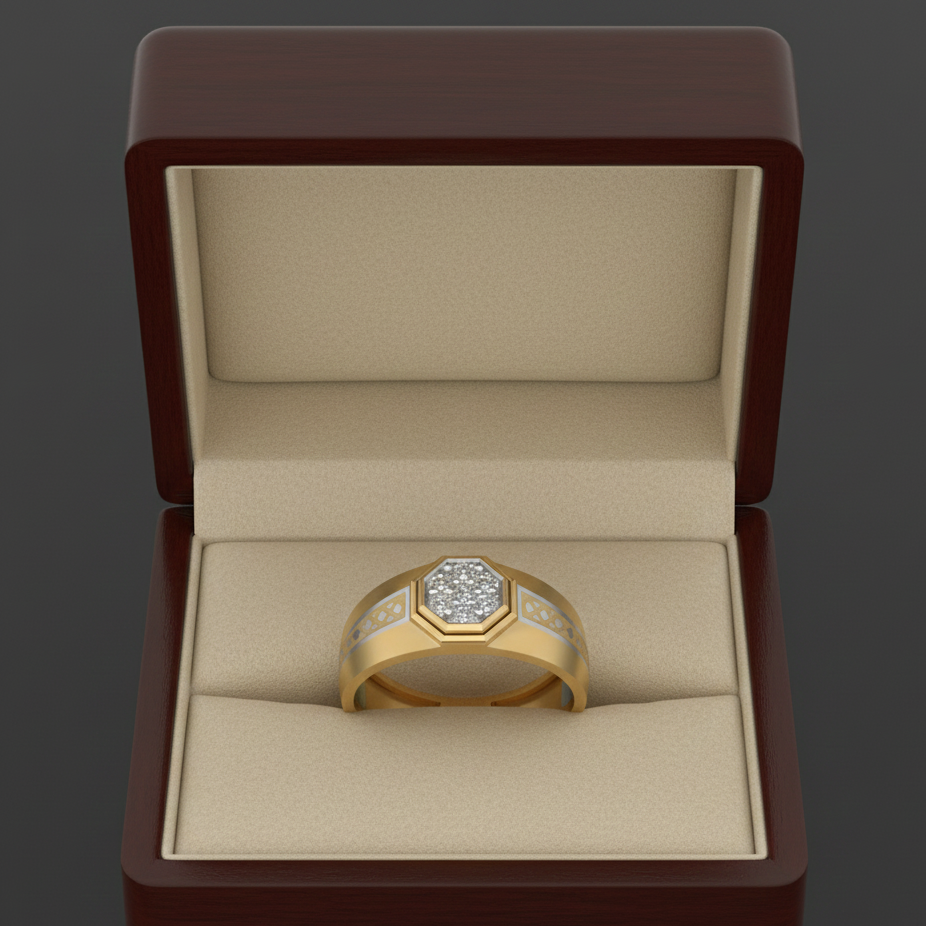 Distinguished Power Diamond Gents Ring