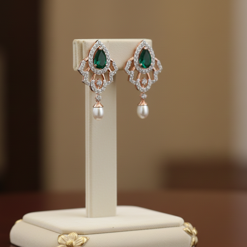 Chic Diamond Drop Earrings