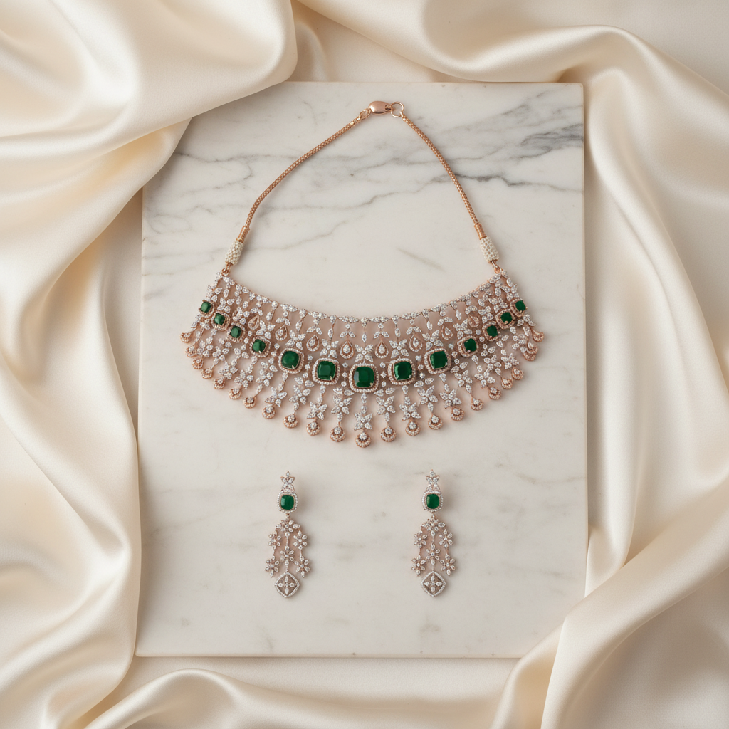 Imperial Glow Diamond Bridal Necklace