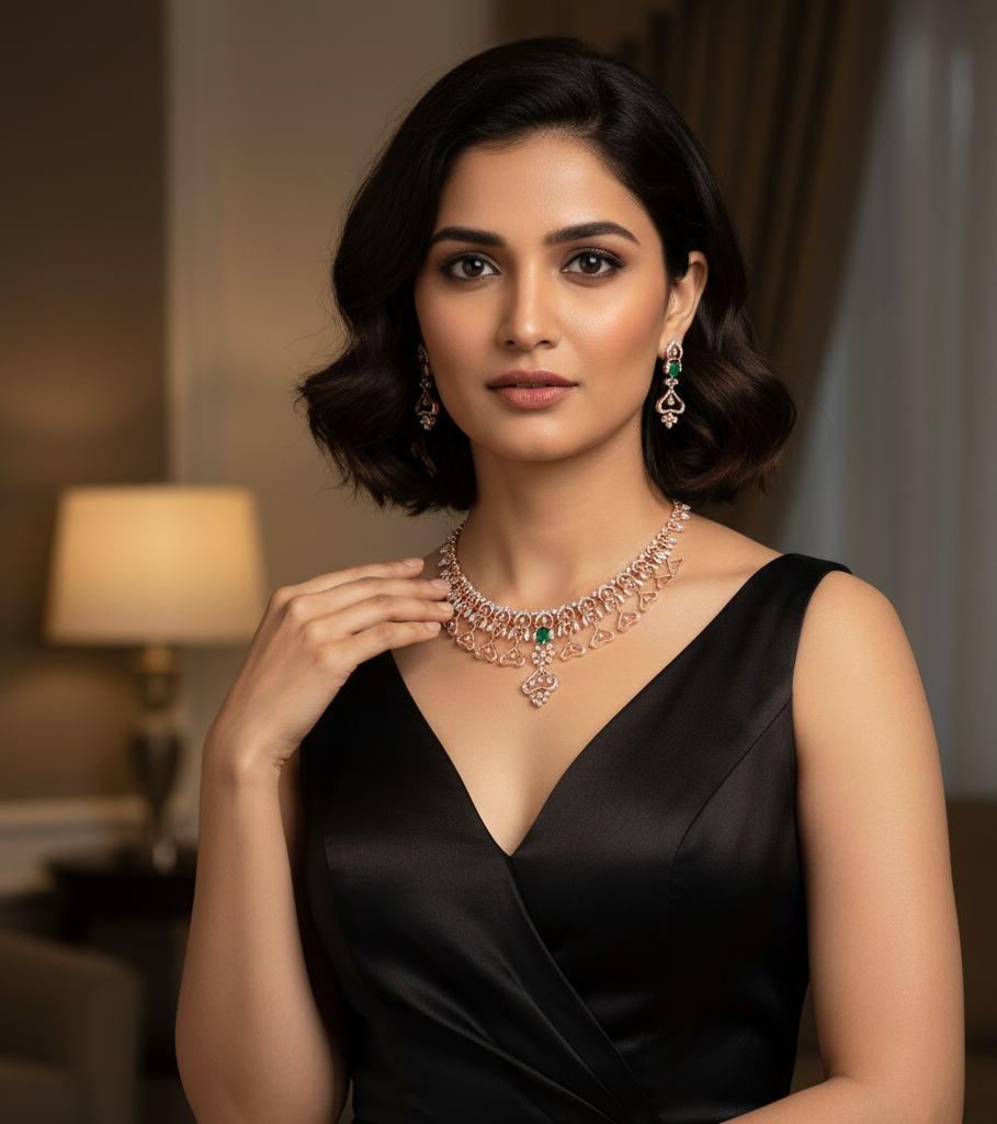 Luxe Miracle Diamond Necklace for Evening Wear