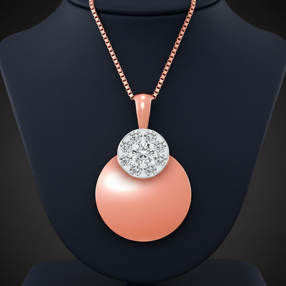 Classic Elegant Diamond Pendant Necklace