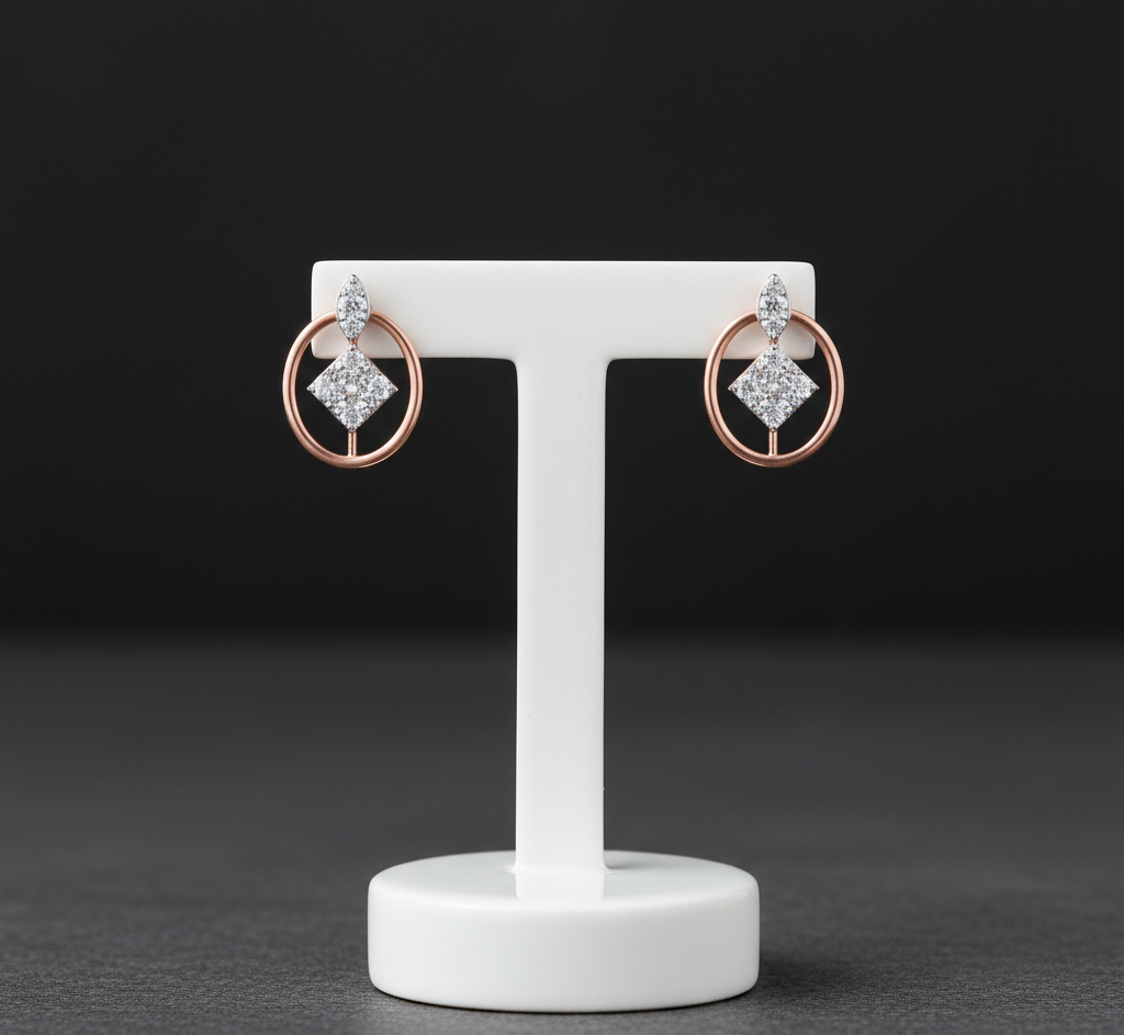Pure Sparkle Diamond Stud Earrings