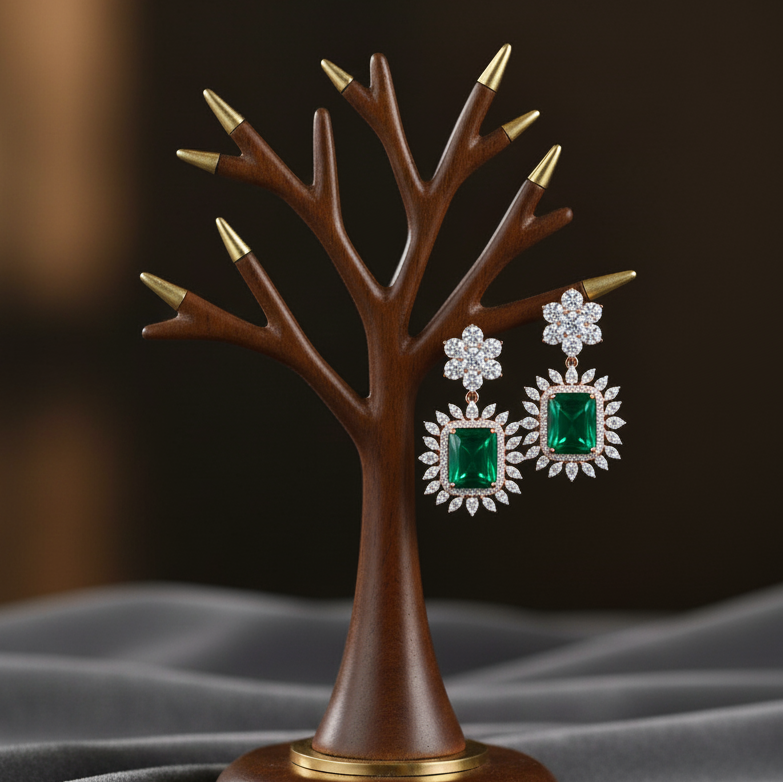 Velvet Spark Diamond Drop Earrings - 3