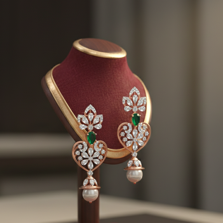 Elegant Glam Diamond Dangler Earrings