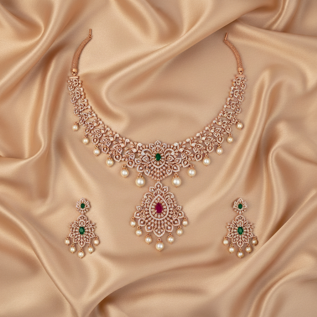 Classic Diamond Classic Necklace Set