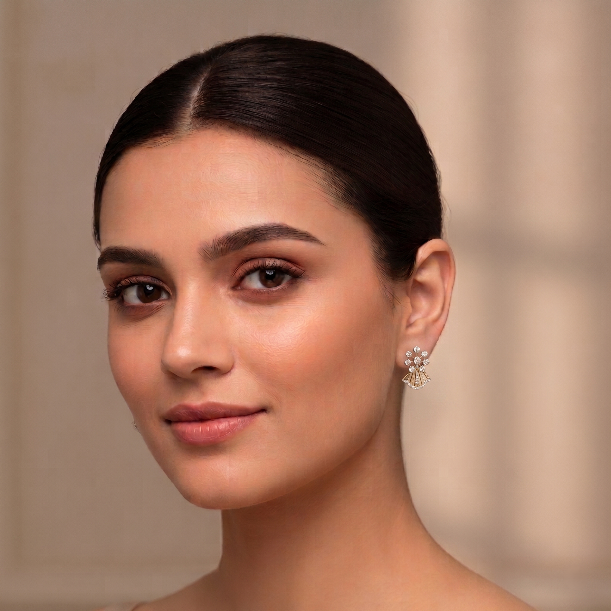 Classic Shine Diamond Stud Earrings - 3