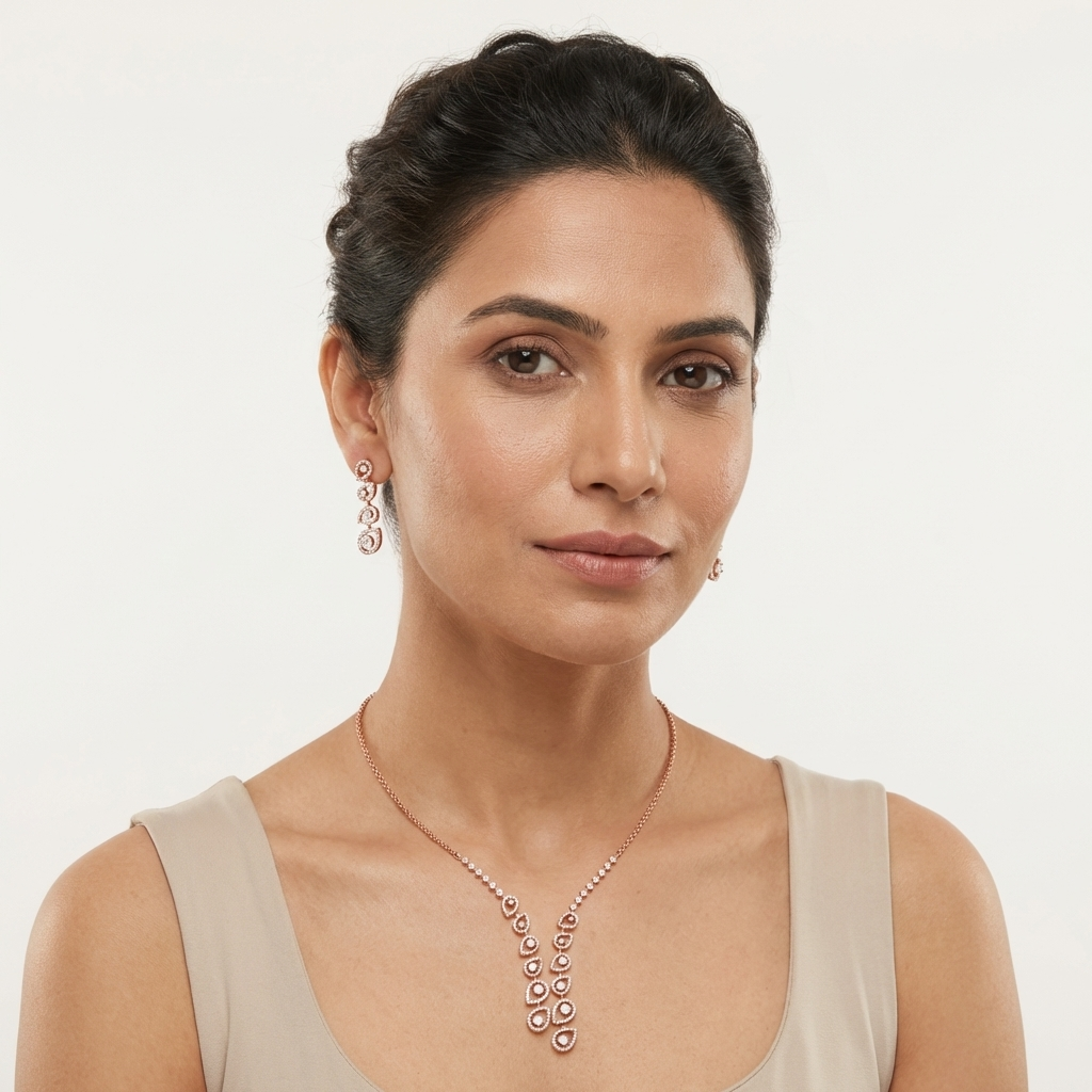 Velvet Diamond Classic Necklace Set - 3