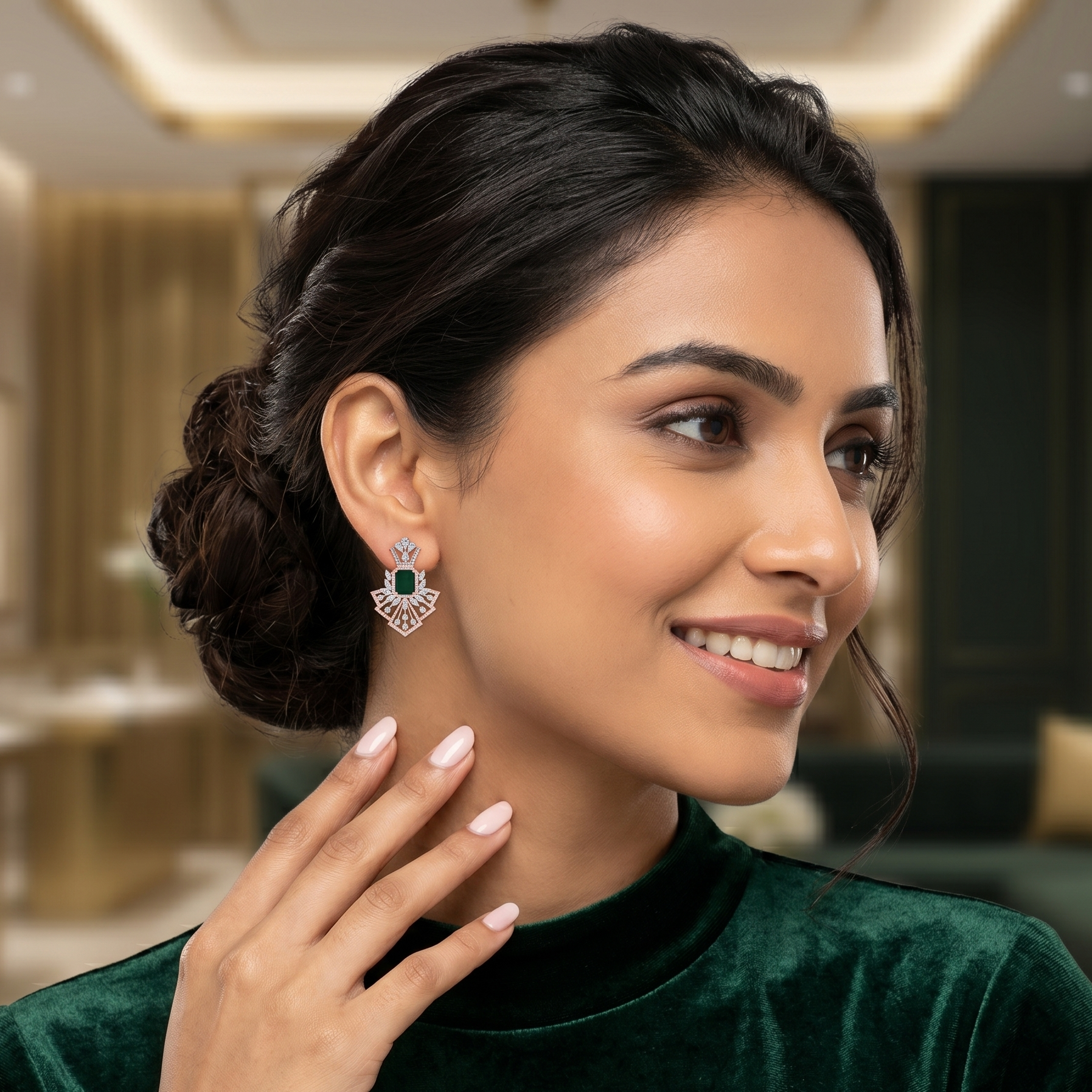 Statement Spark Diamond Drop Earrings - 3