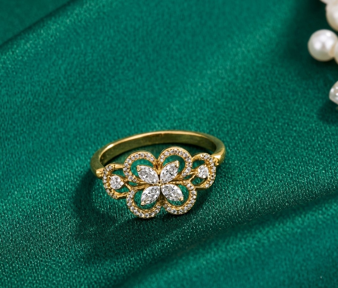 Regal Crown Ivy Aura Diamond Ring