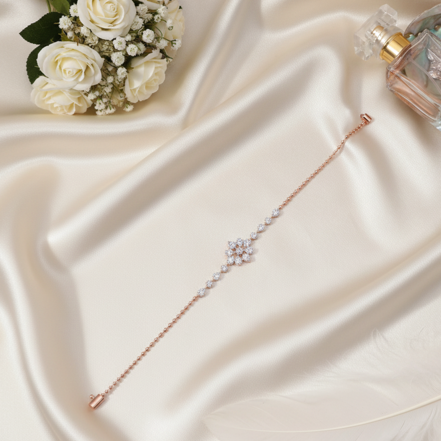 Luxe Wave Diamond Chain Bracelet