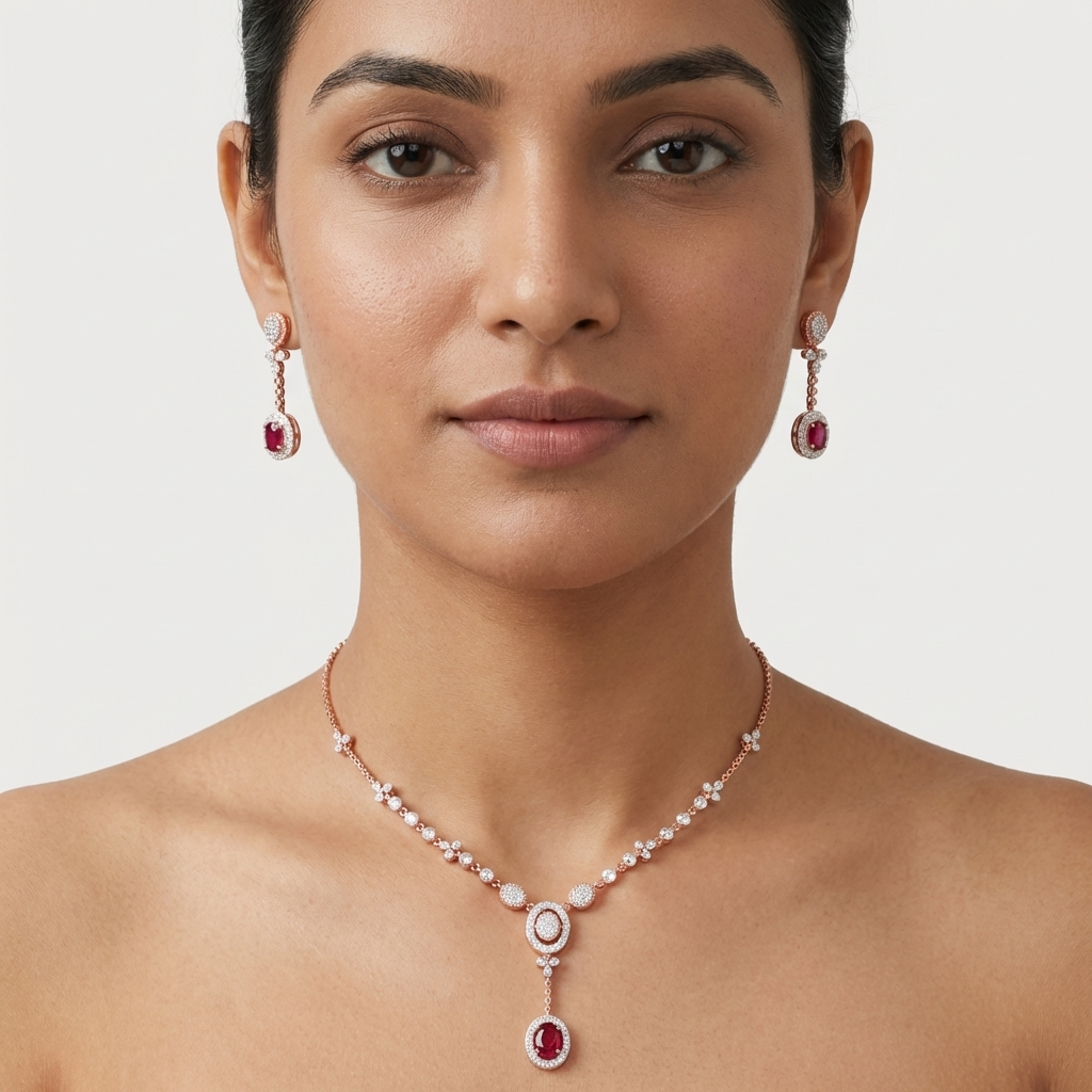 Grand Diamond Spark Necklace Set