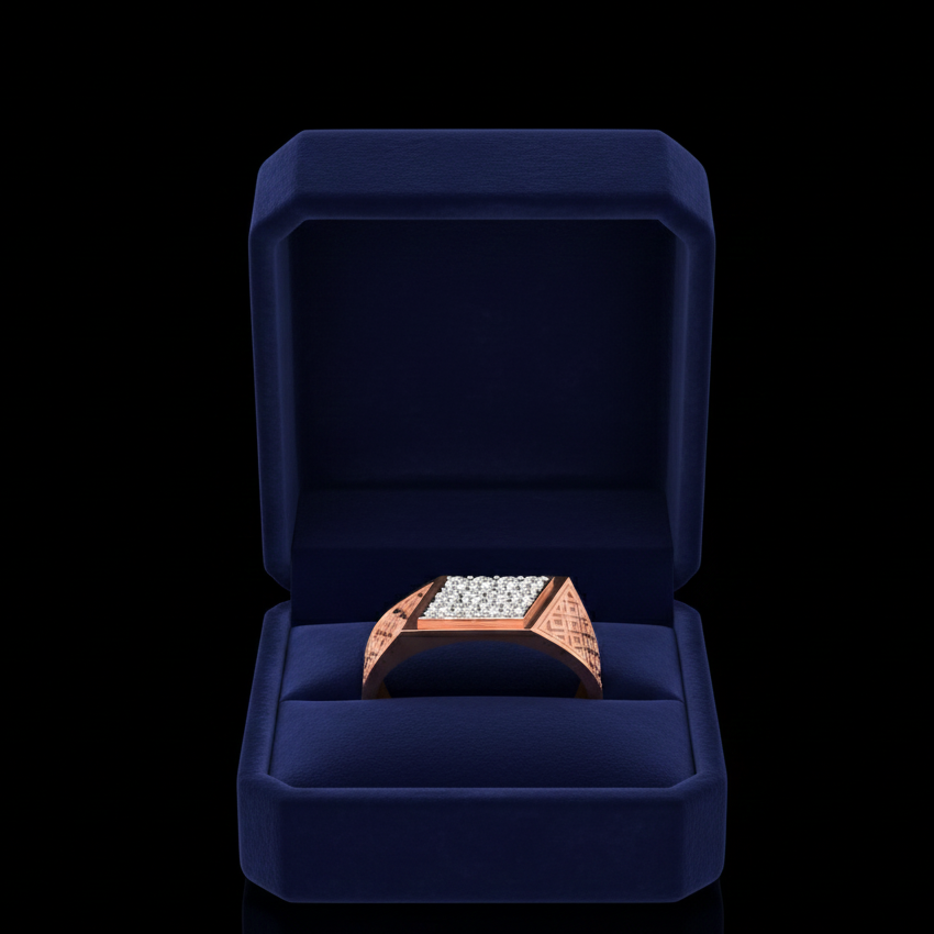Classic Elite Crown Diamond Gents Ring