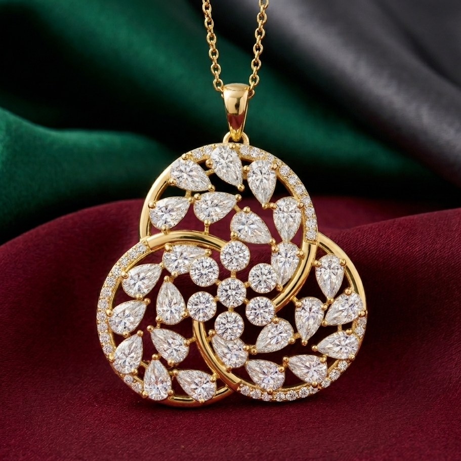Diamond Velvet Bloom Pendant