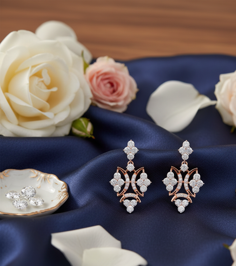 Dreamline Diamond Drop Earrings