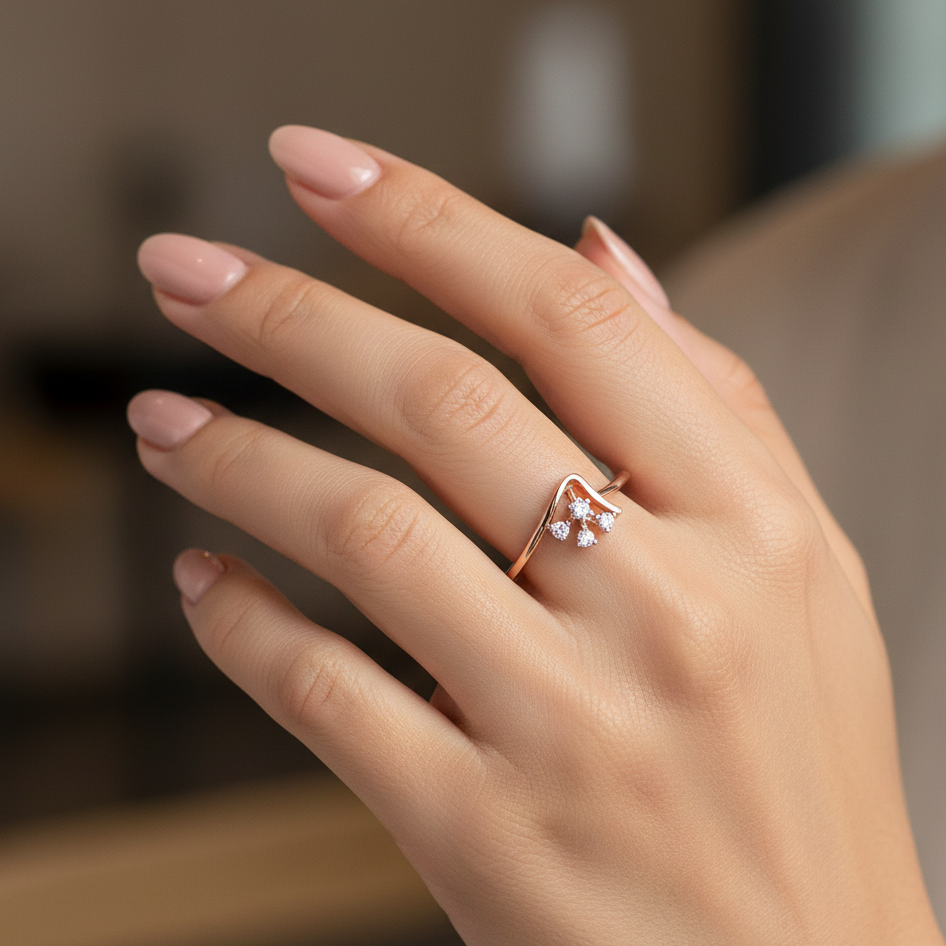 Regal Velvet Bloom Diamond Ring