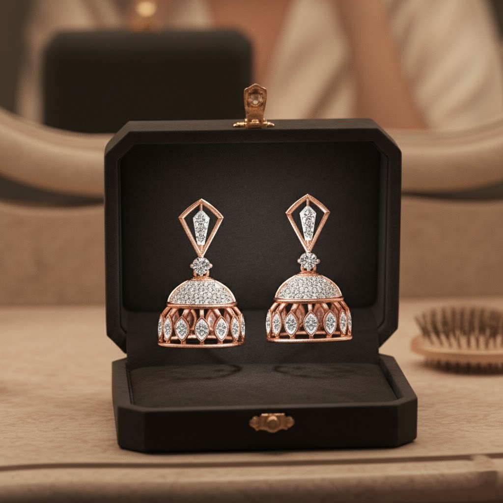 Elite Elegant Diamond Jhumkis