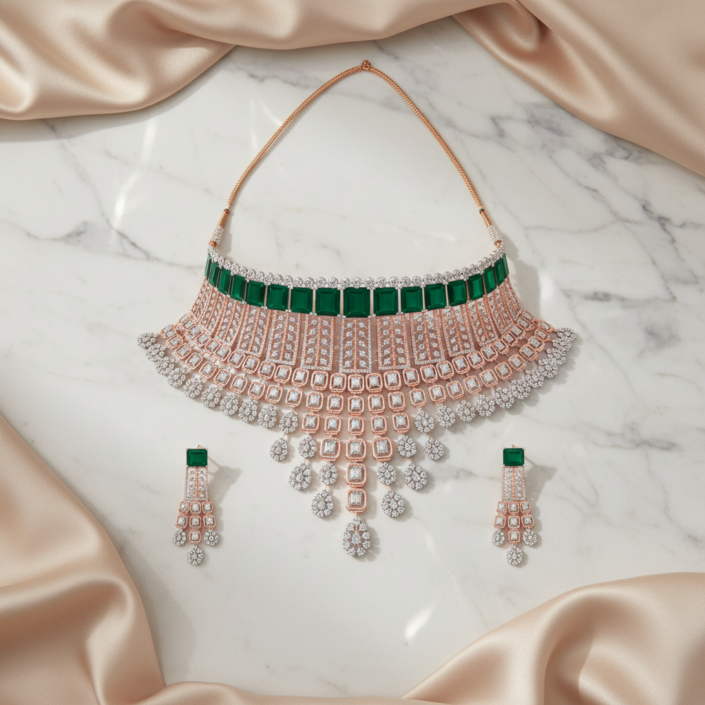 Chic Diamond Bridal Necklace Collection