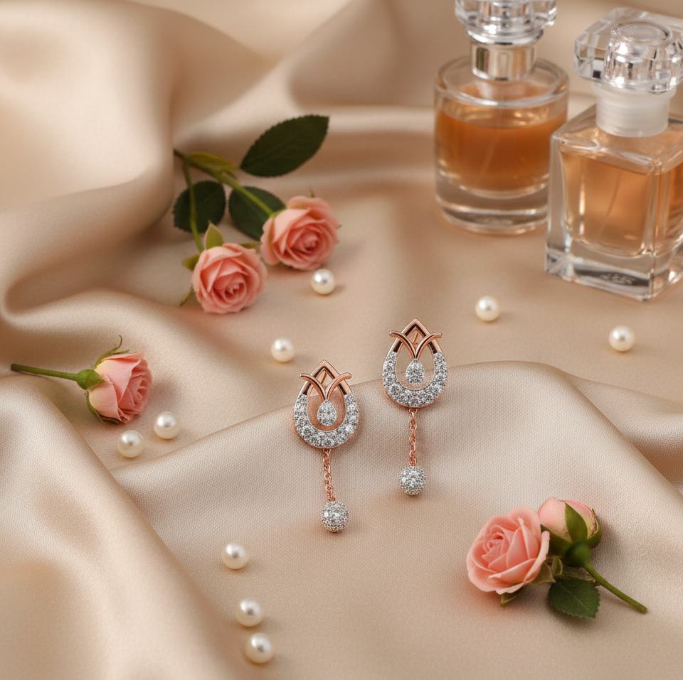 Modern Radiance Diamond Danglers - 3