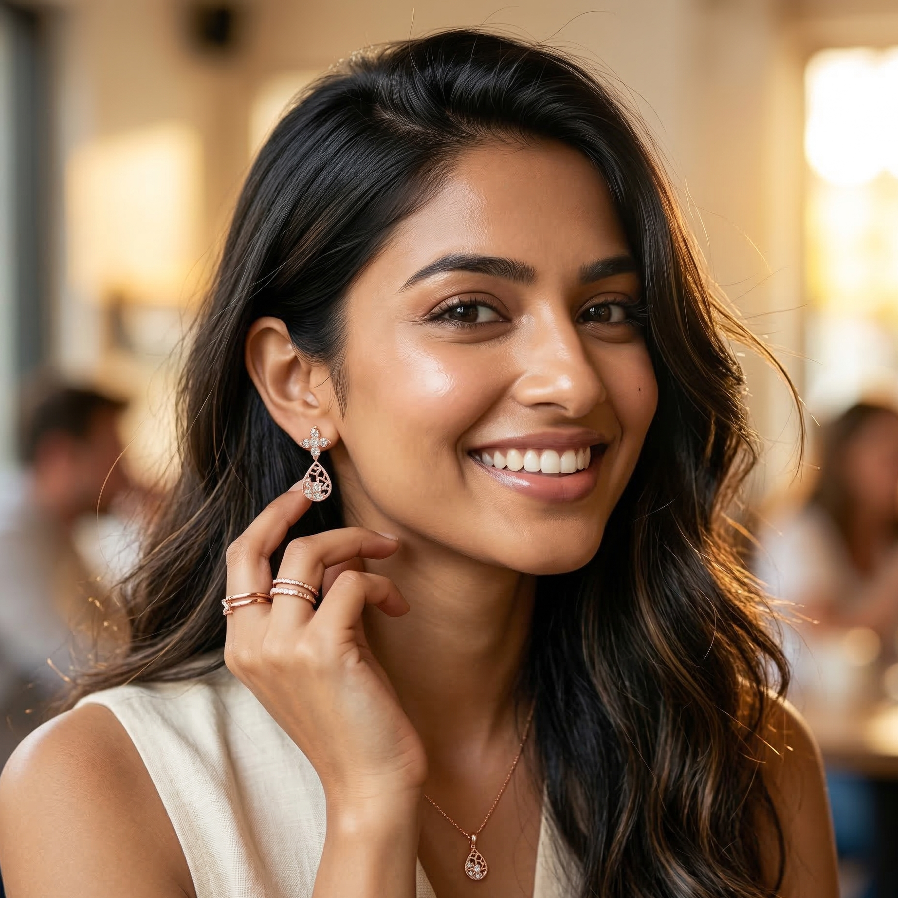 Timeless Diamond Drop Earrings - 3