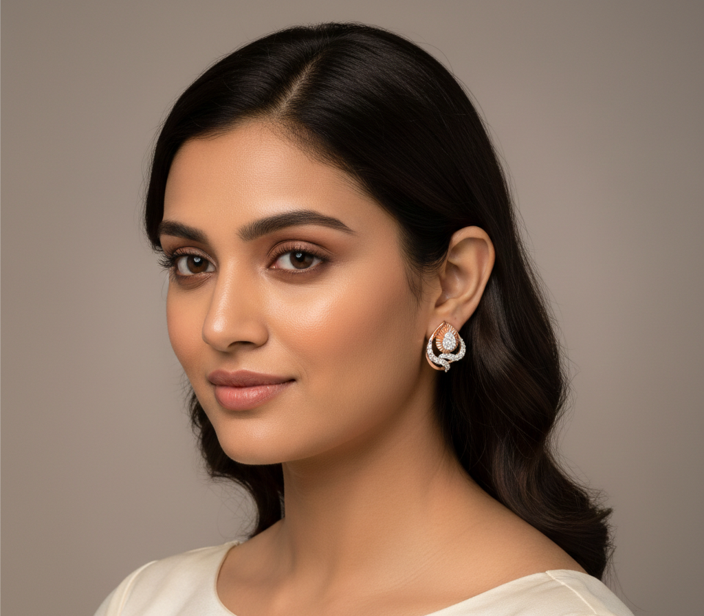 Elegant Edge Diamond Studs