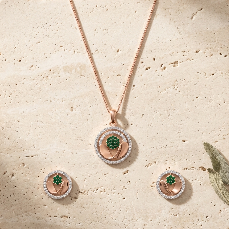 Lustrous Charm Pendant Set