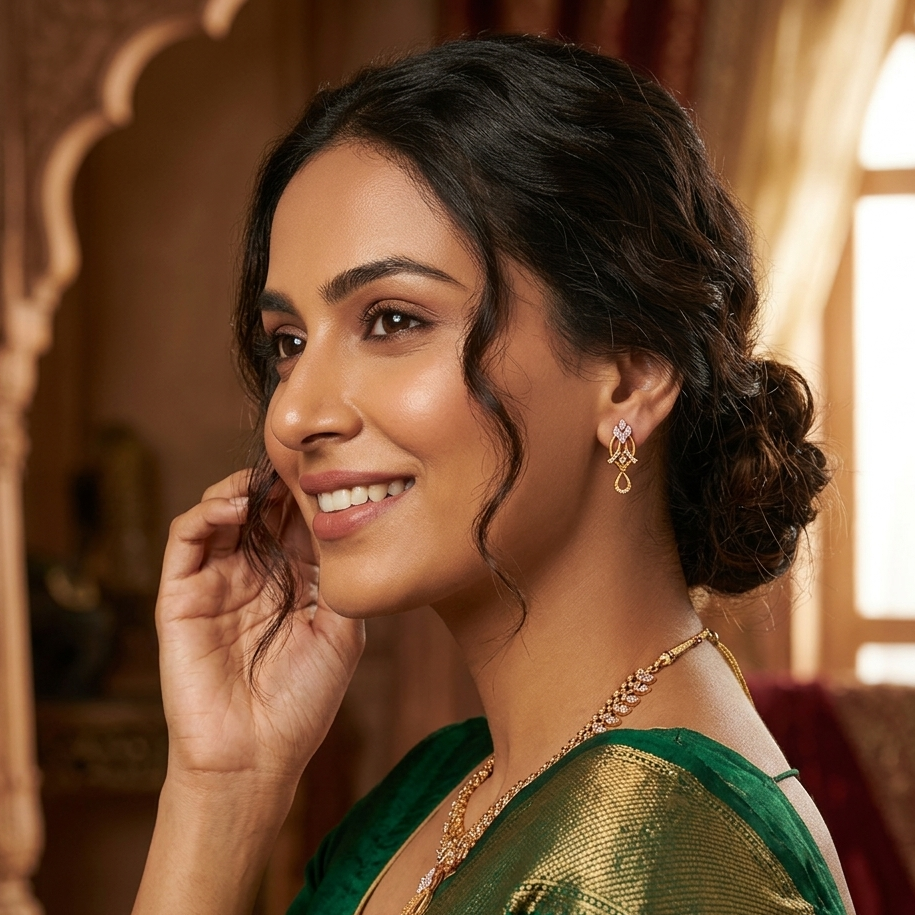 Premium Elegant Diamond Dangler Earrings