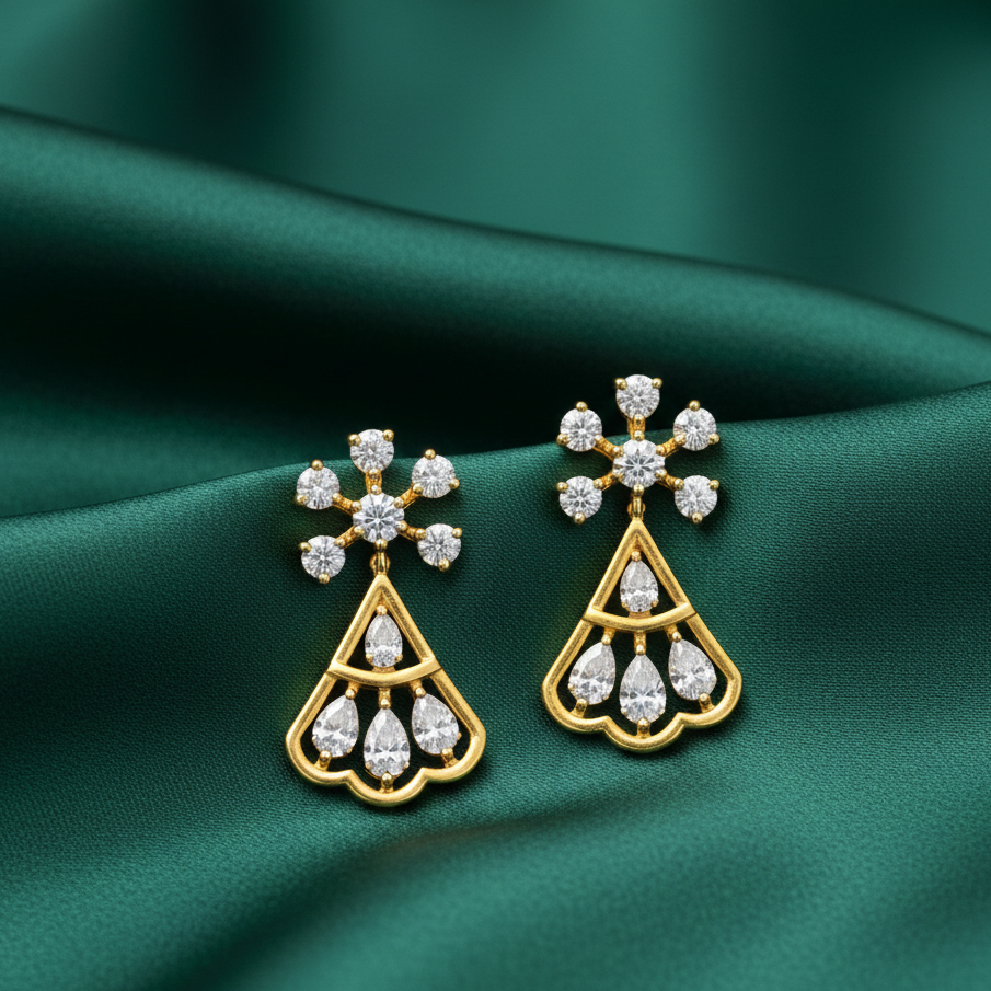 Elegant Diamond Stud Earrings with Classic Charm