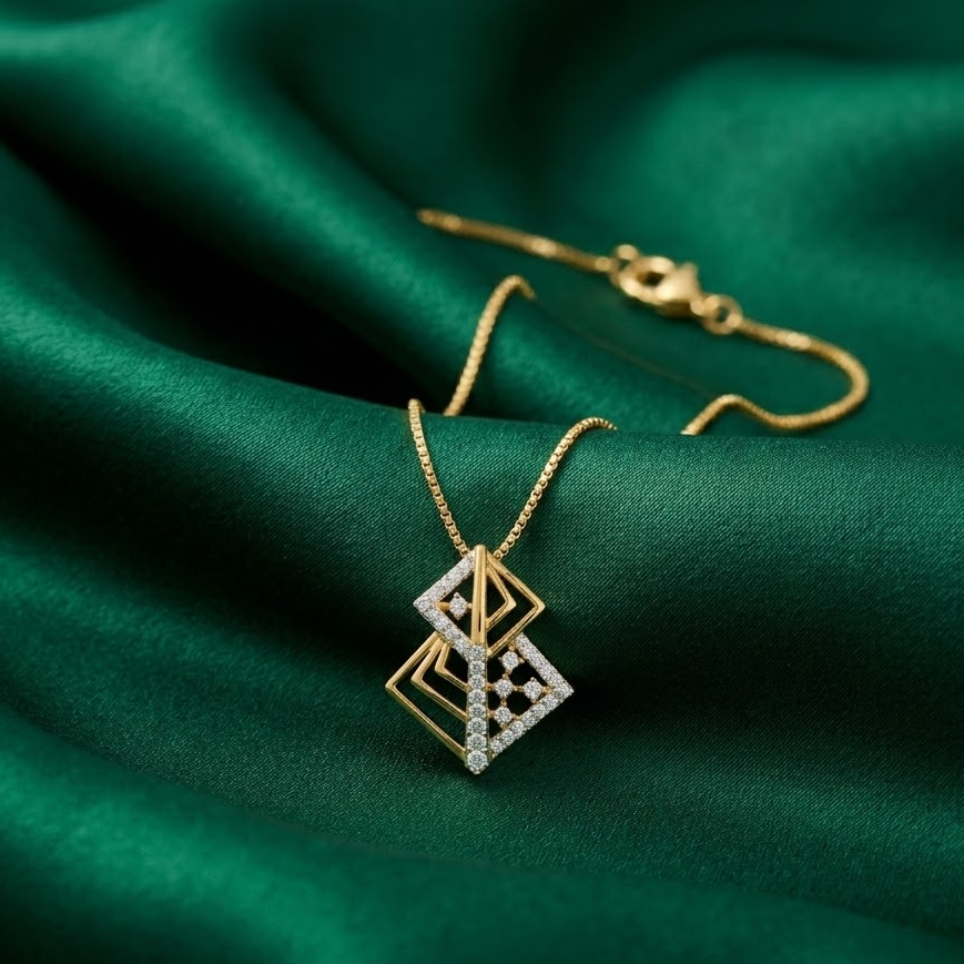 Glimmerleaf Diamond Pendant