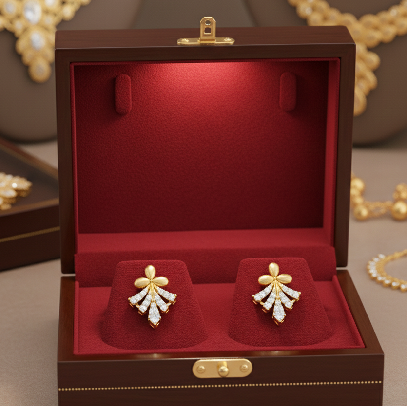 Regal Shine Diamond Stud Earrings - 3
