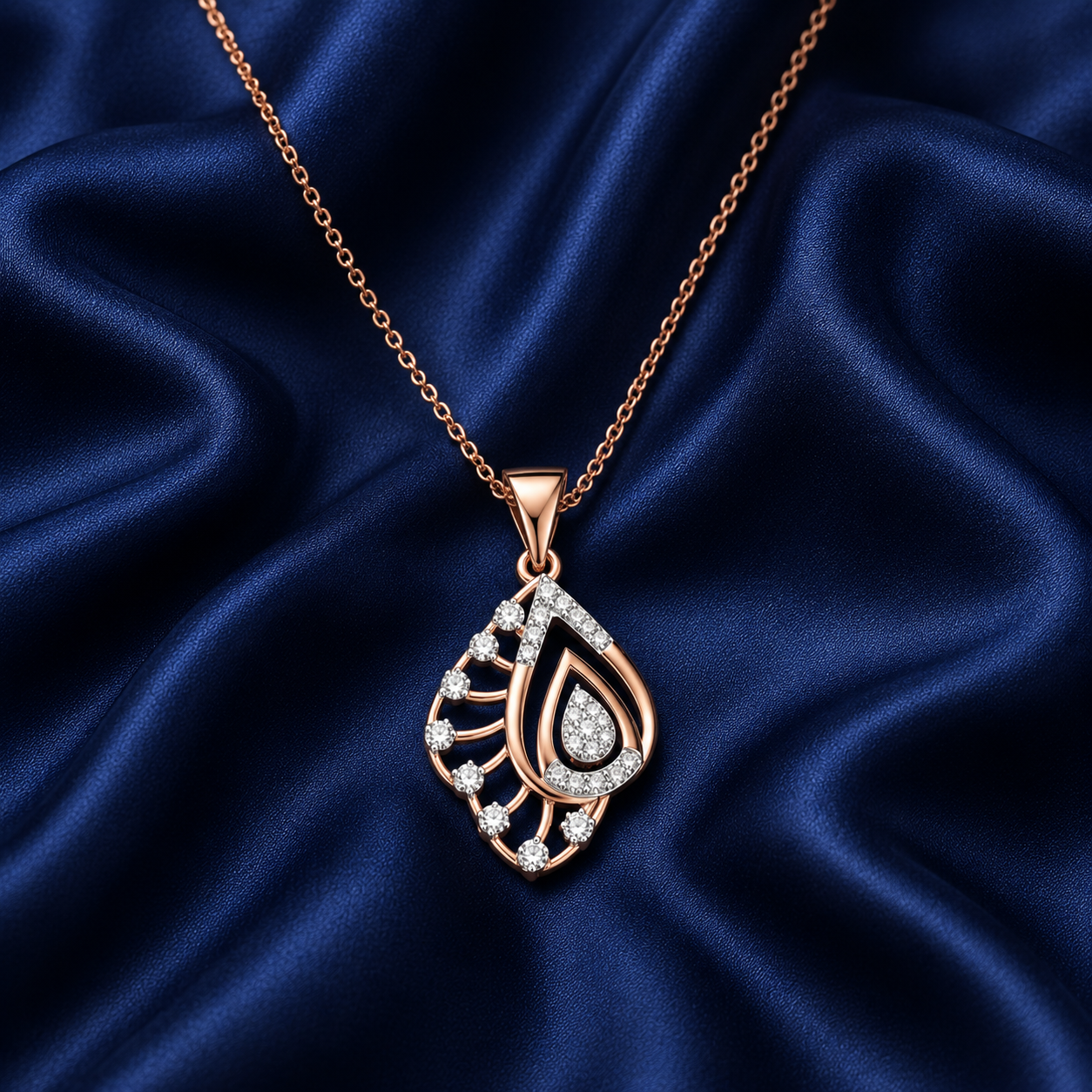 Graceful Elegant Diamond Pendant